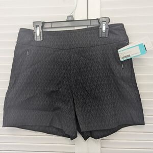 margaret m slimming pant lea printed texture short black